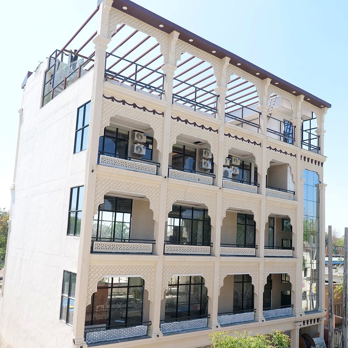 Rooftop terrace and upper floors